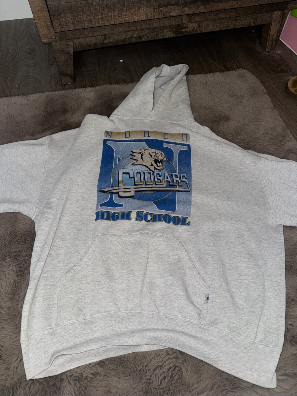 Norco Cougars High School Grey Hooded Sweatshirt